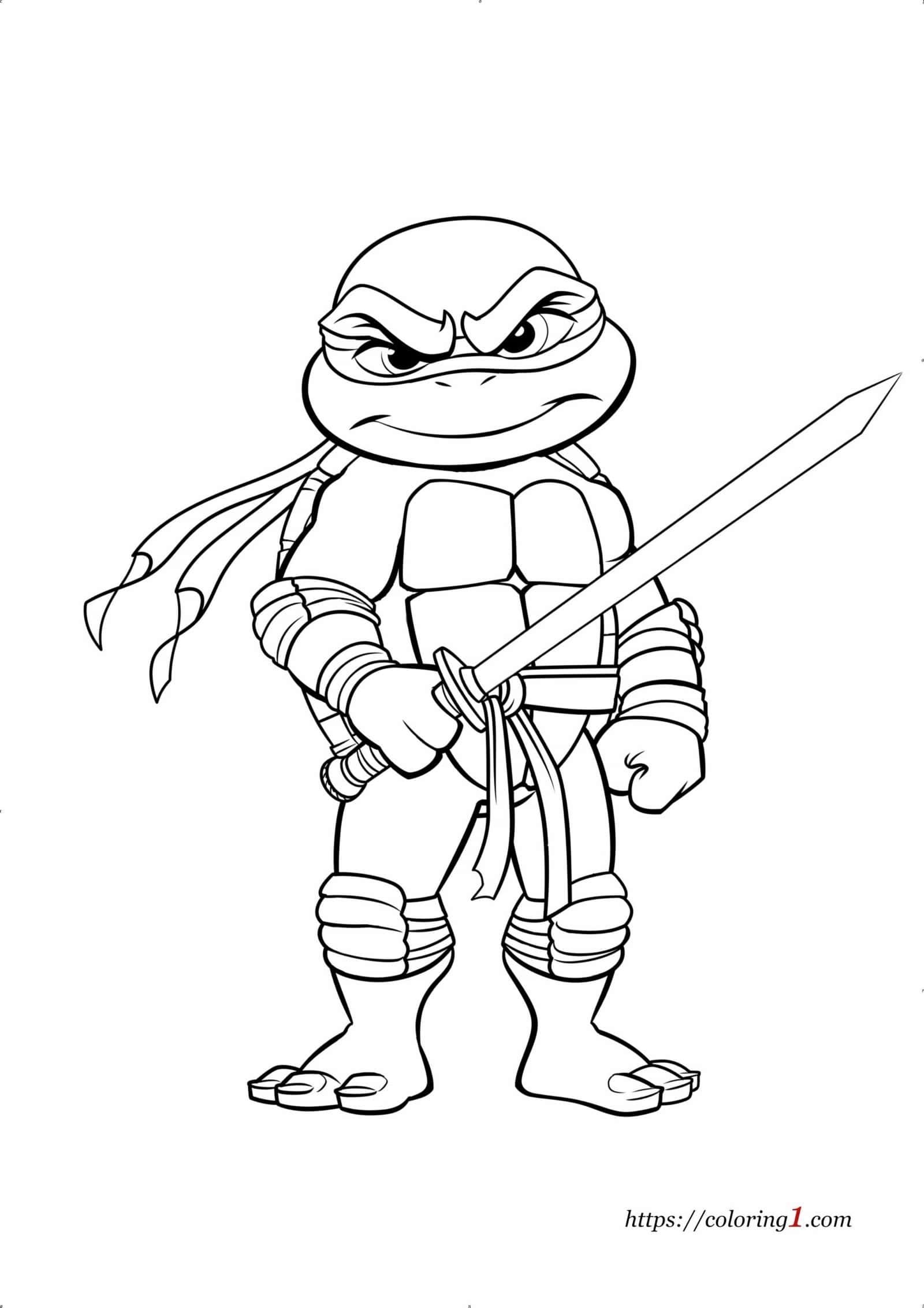 Ninja Turtle Printable Coloring Pages