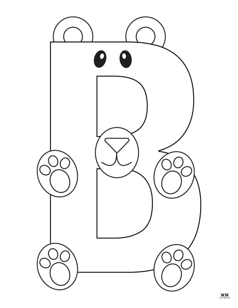 Letter B Coloring Pages 15 FREE Pages Printabulls