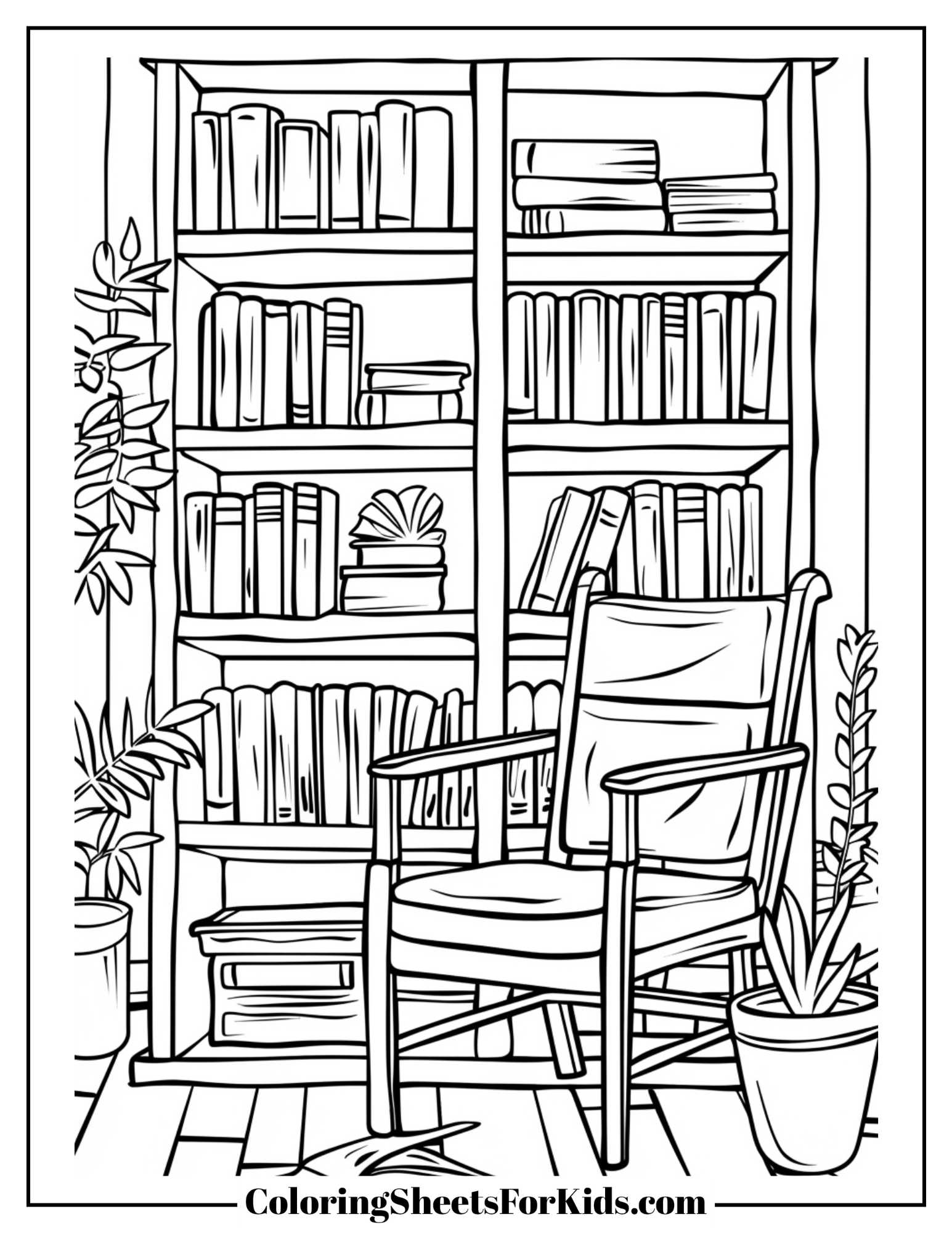 Library Coloring Pages Free PDF Printables Coloring Sheets For Kids