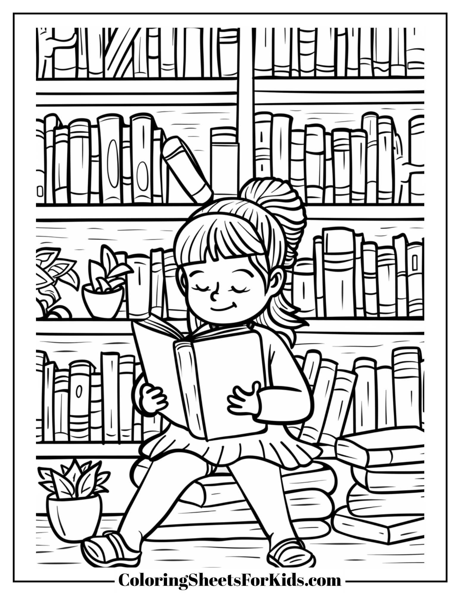 Library Coloring Pages Free PDF Printables Coloring Sheets For Kids