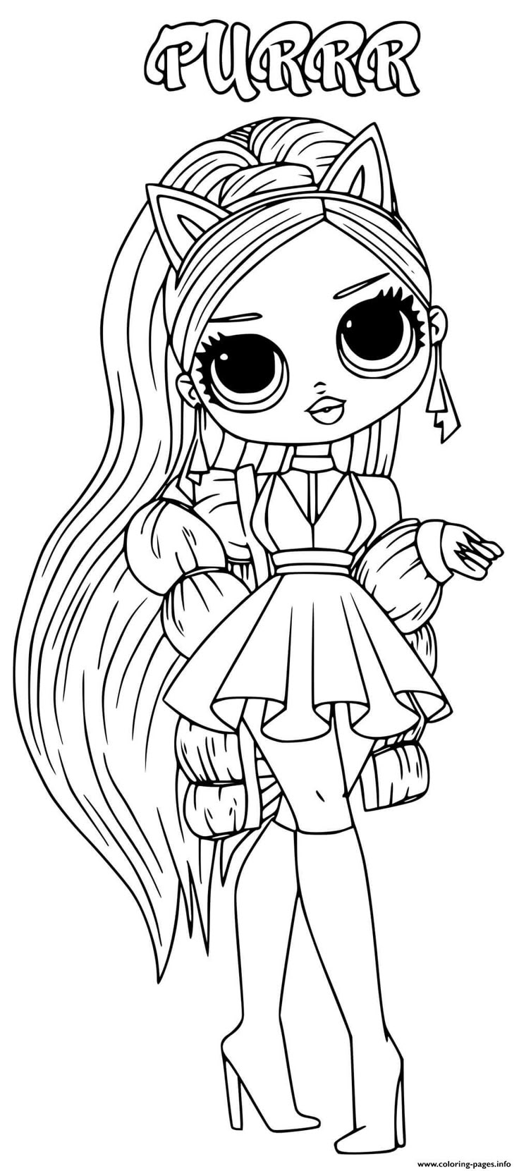 Lol Omg Purr Baby Coloring Page Printable