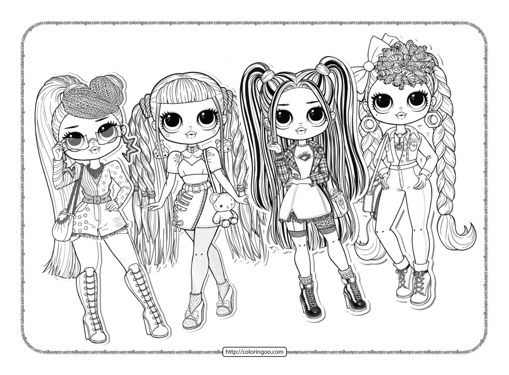 LOL Surprise OMG Color Me Coloring Sheet