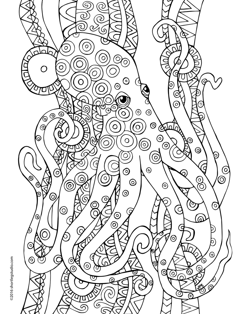Meditative Coloring Sheets Short Leg Studio