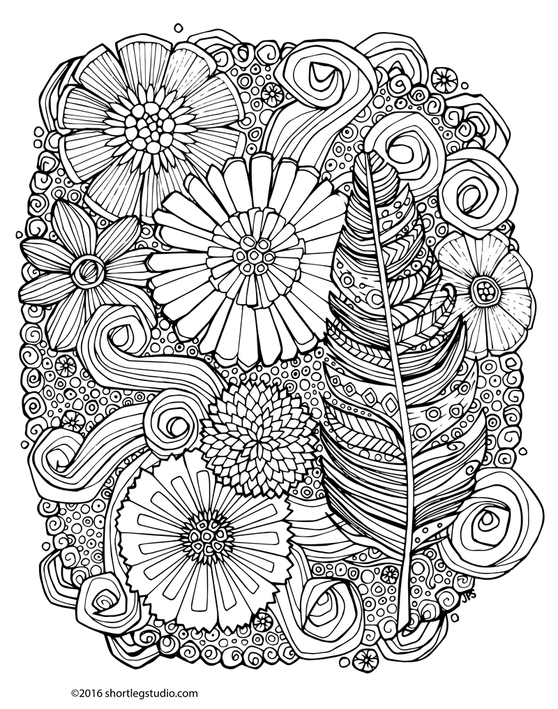 Meditative Coloring Sheets Short Leg Studio