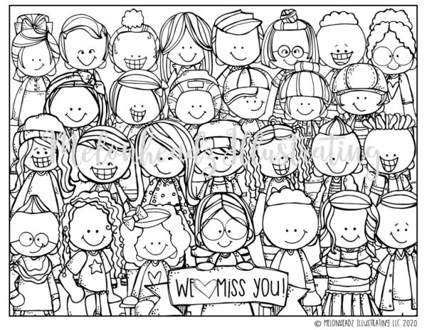 Miss You Printable Coloring Pages