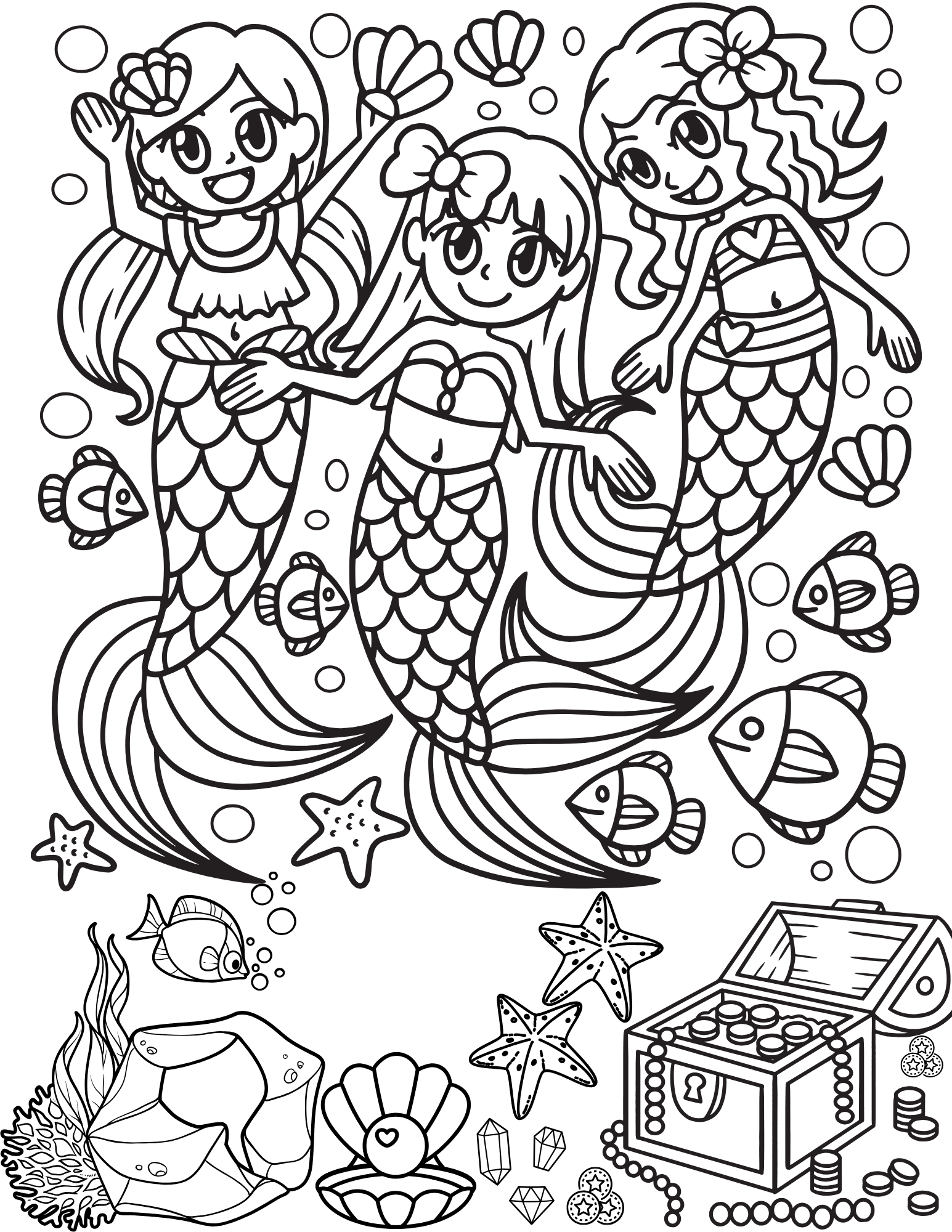Mermaid Coloring Pages Free Printables For Kids Good Life Of A Housewife