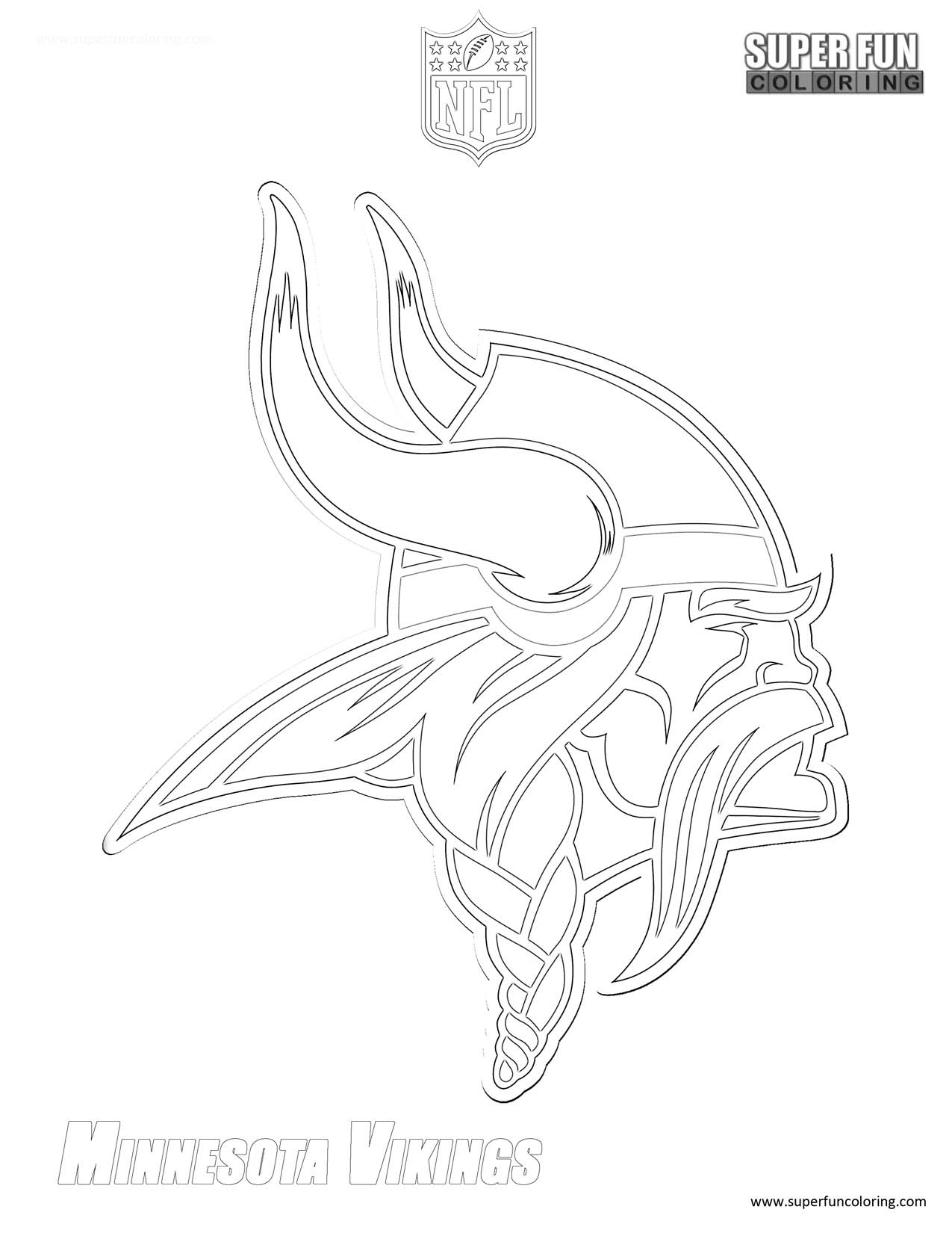 Minnesota Vikings Coloring Page Super Fun Coloring