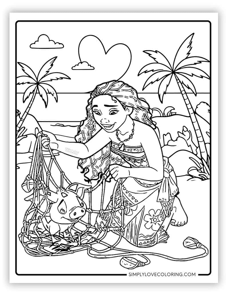 Printable Coloring Pages Moana