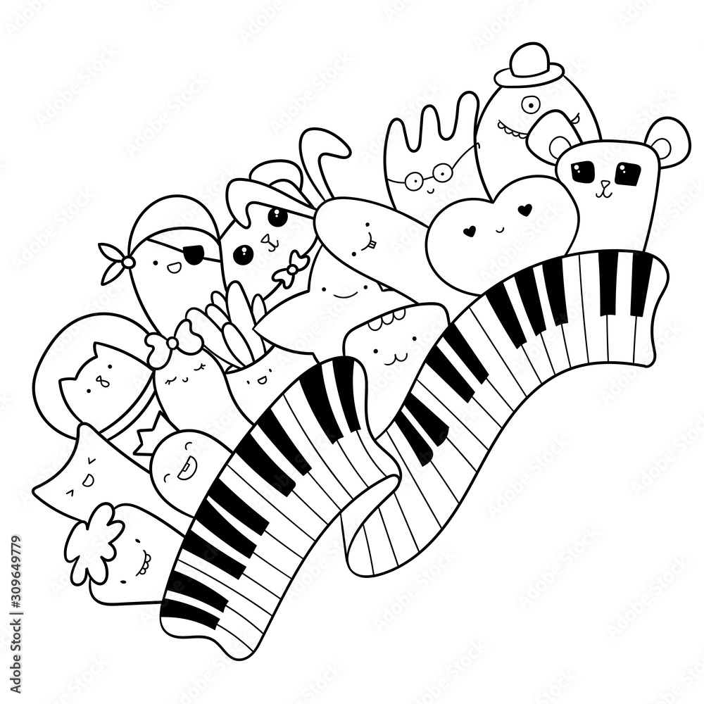 Printable Coloring Pages Of Pianos
