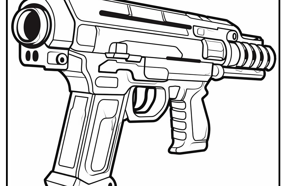 Nerf Gun Coloring Pages 100 Free Printables