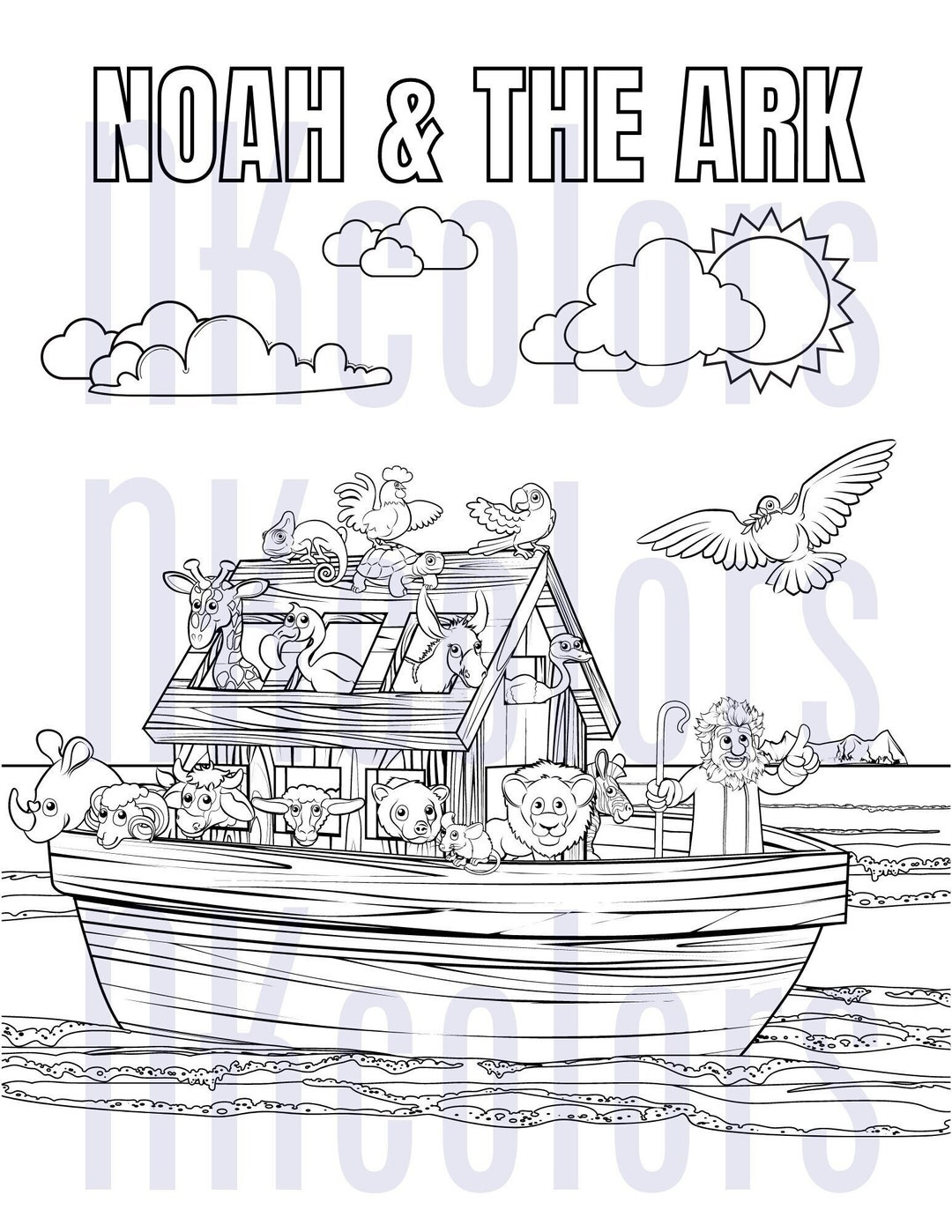 Noah's Ark Printable Coloring Pages