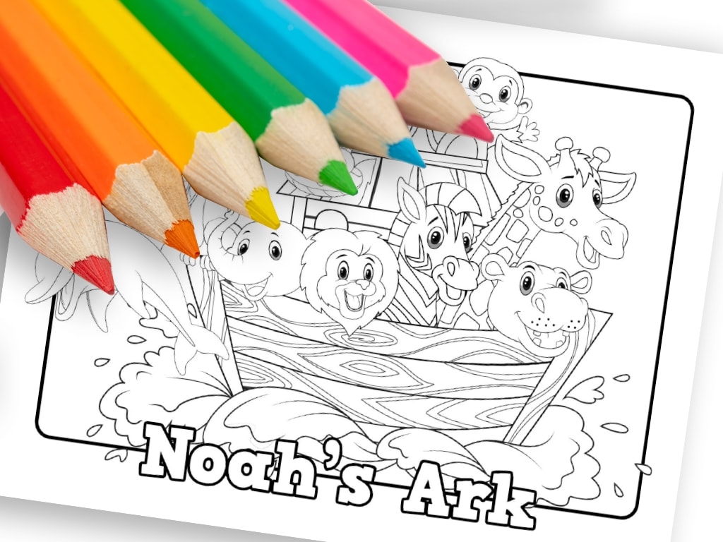 Noahs Ark Printable Coloring Sheet MinistryArk