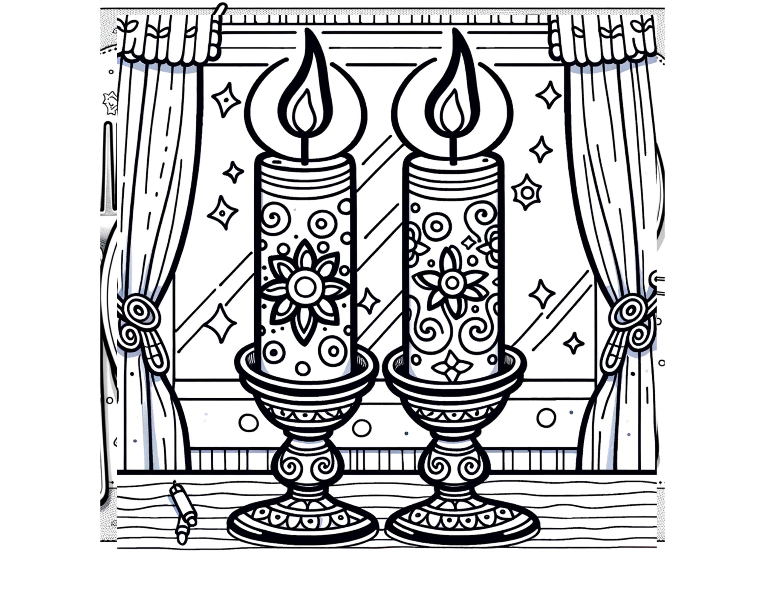 Free Printable Shabbat Coloring Pages