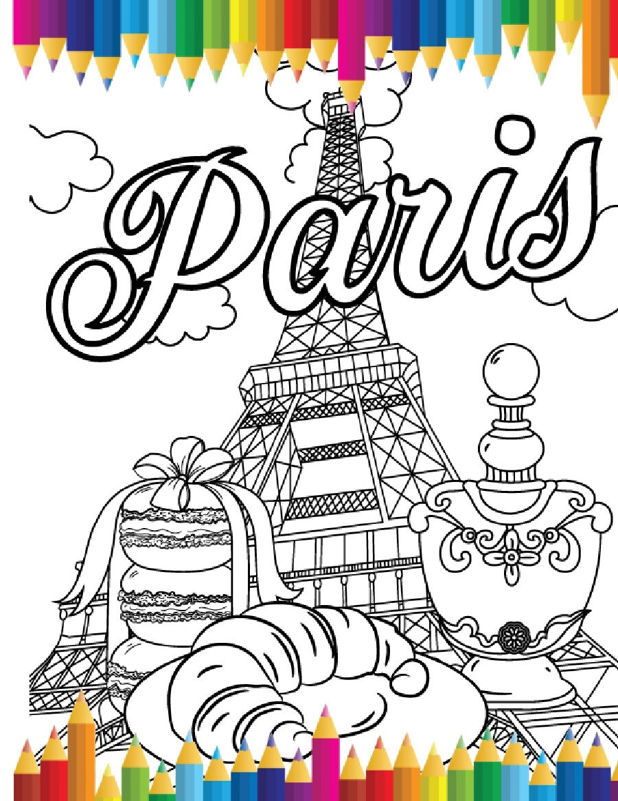 Printable Paris Coloring Pages
