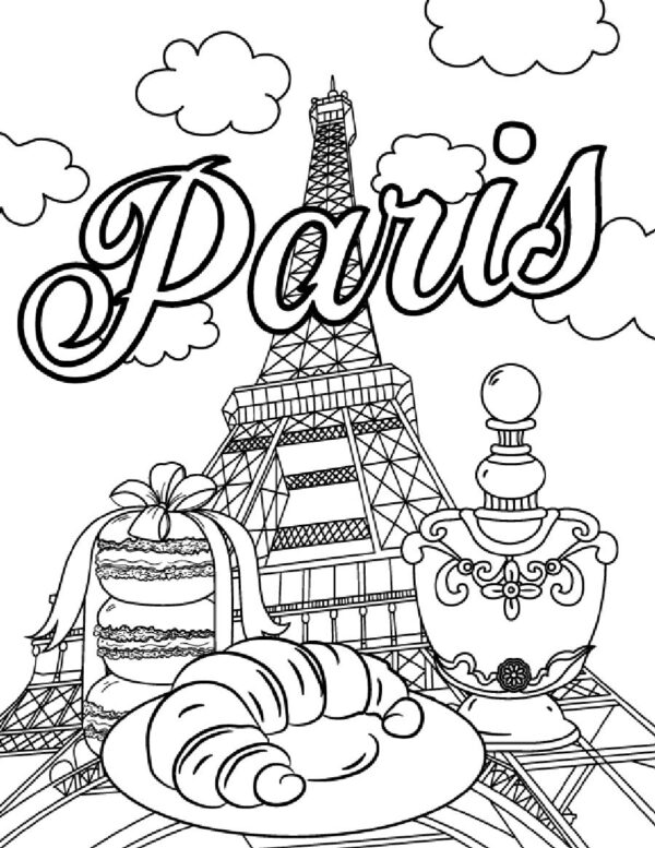 Paris Coloring Pages Printable