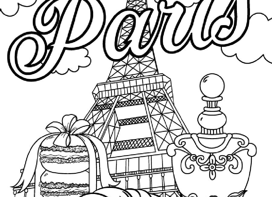 Paris Eiffel Tower Coloring Page Coloring Sheet By ErikaVectorika TheHungryJPEG