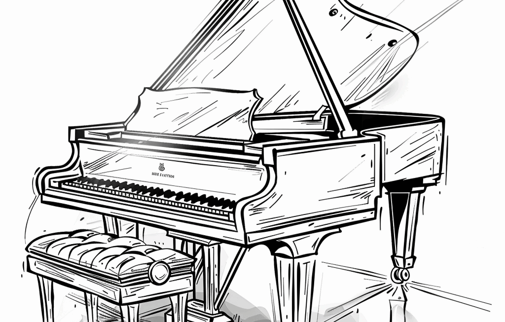 Piano Coloring Pages Free Printable