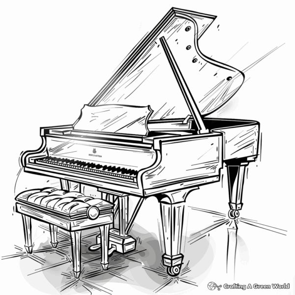 Printable Coloring Pages Of Pianos