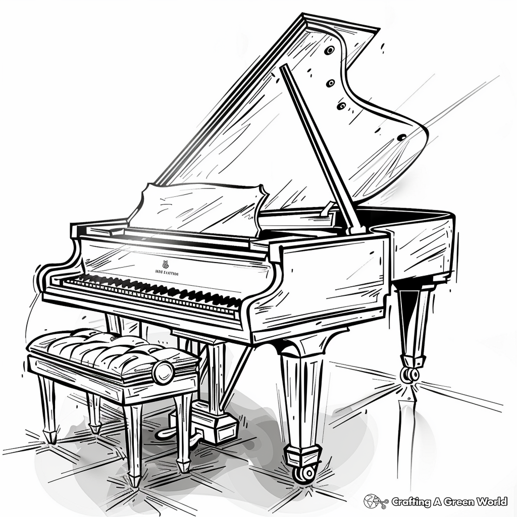 Piano Coloring Pages Free Printable 