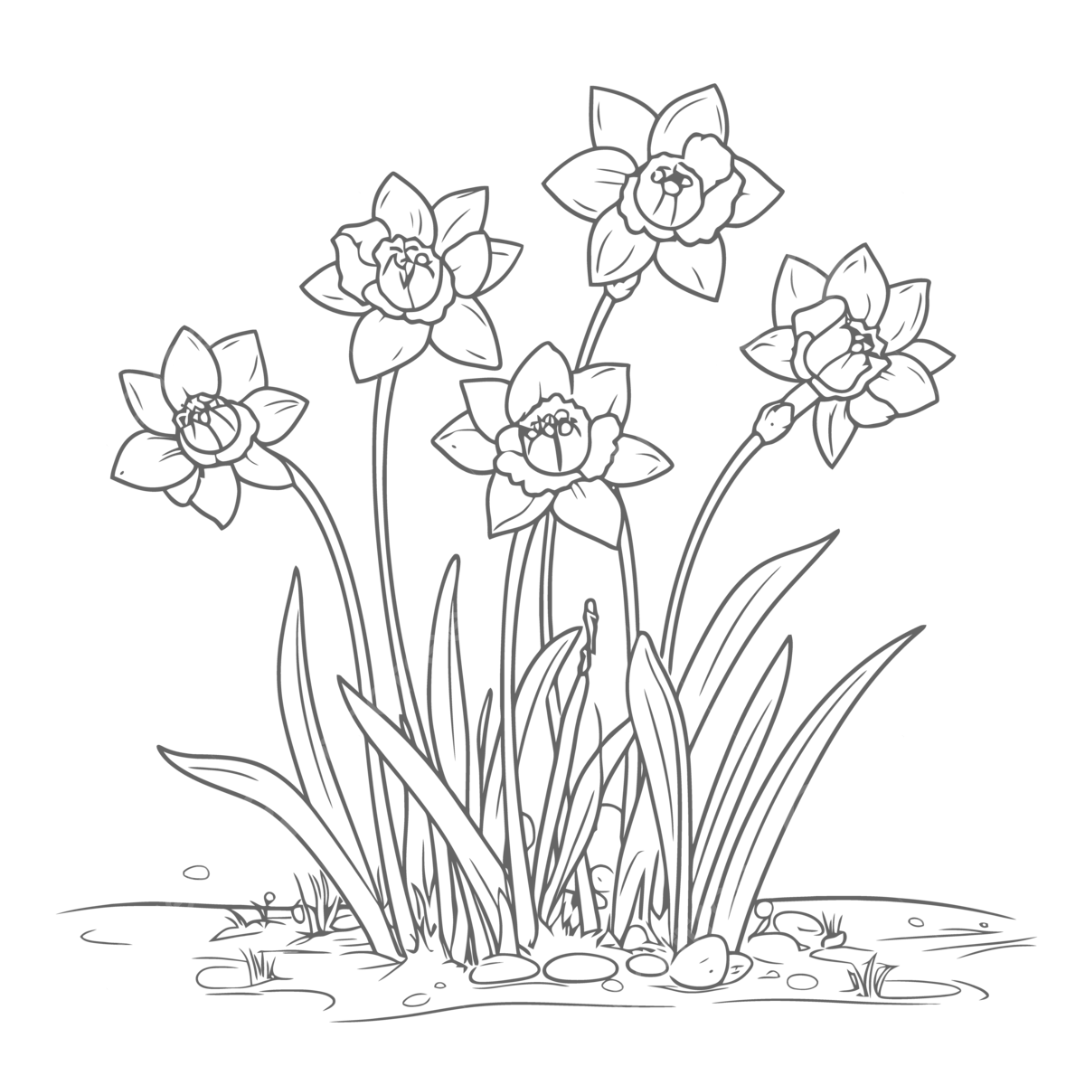 Pictures Of Daffodils Coloring Page Fresh Coloring Pages Daffodils Coloring Pages Daffodils Outline Sketch Drawing Vector Wing Drawing Ring Drawing Daffodil Drawing PNG And Vector With Transparent Background For Free Download