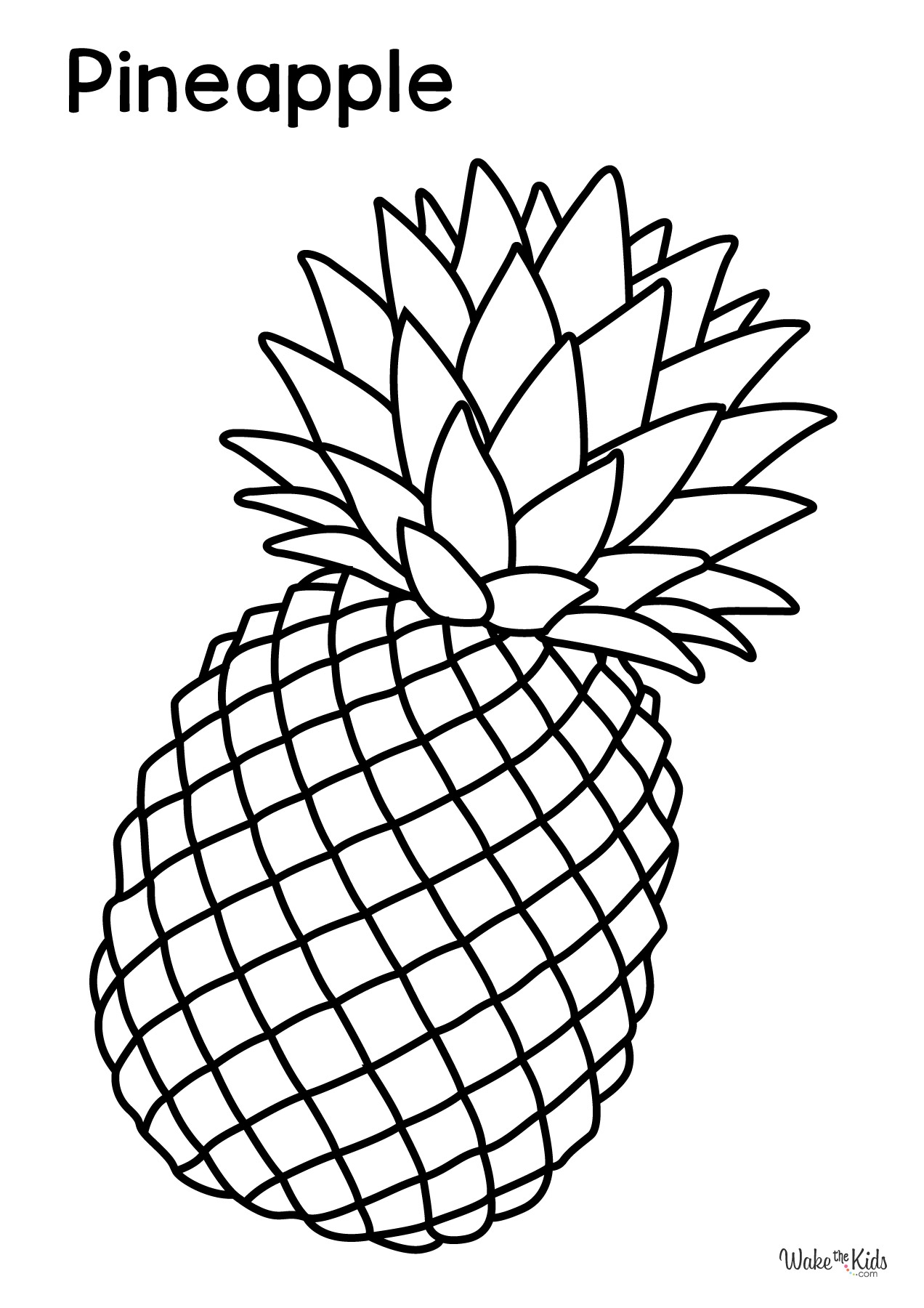 Printable Coloring Pages Of Pineapples