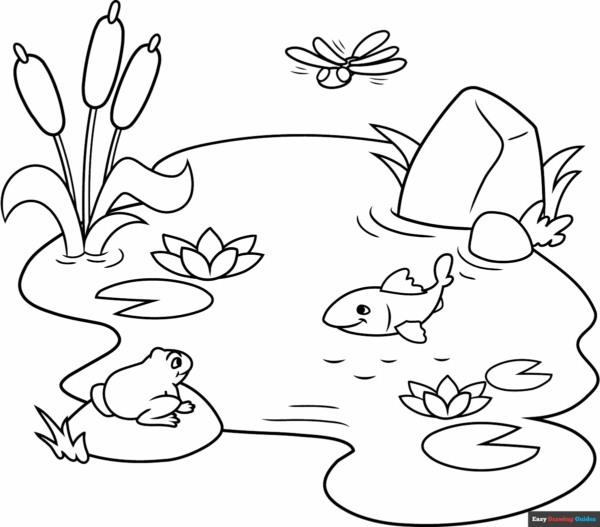 Free Printable Pond Coloring Pages