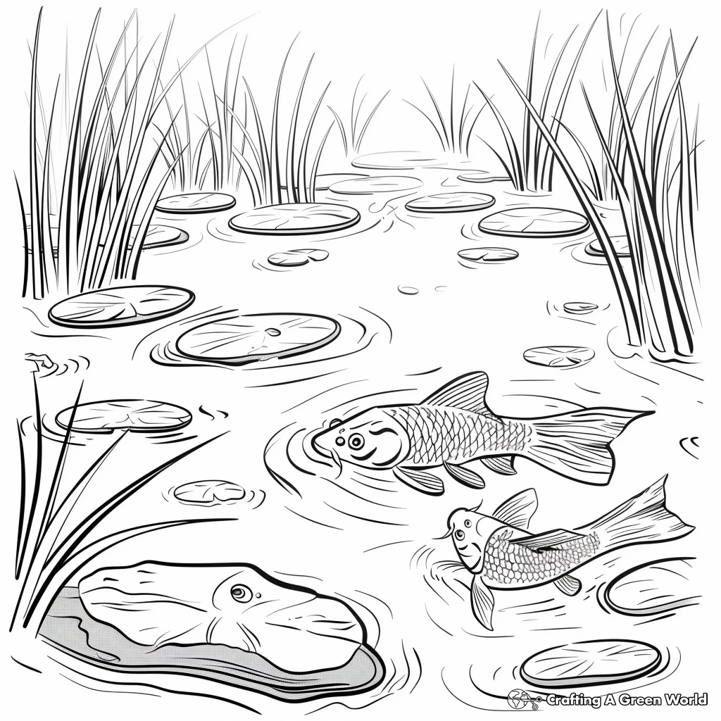 Free Printable Pond Coloring Pages