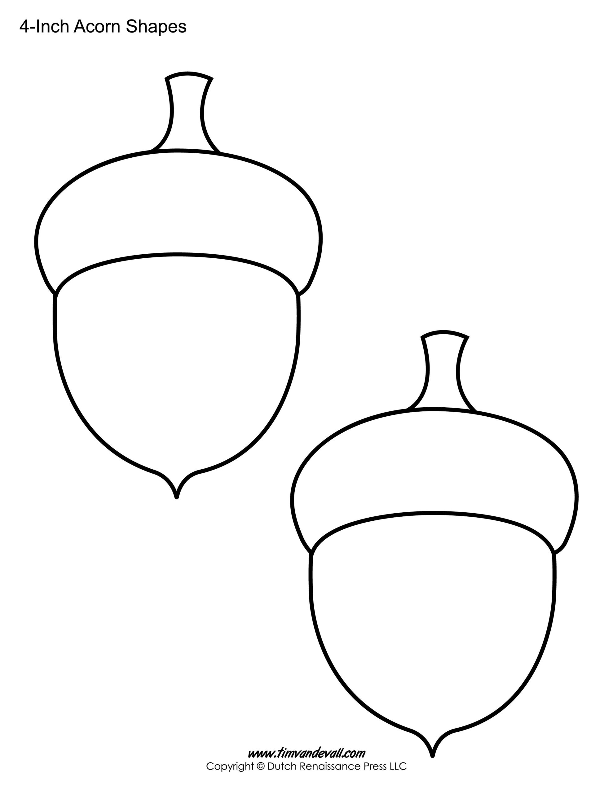 Printable Acorn Coloring Pages