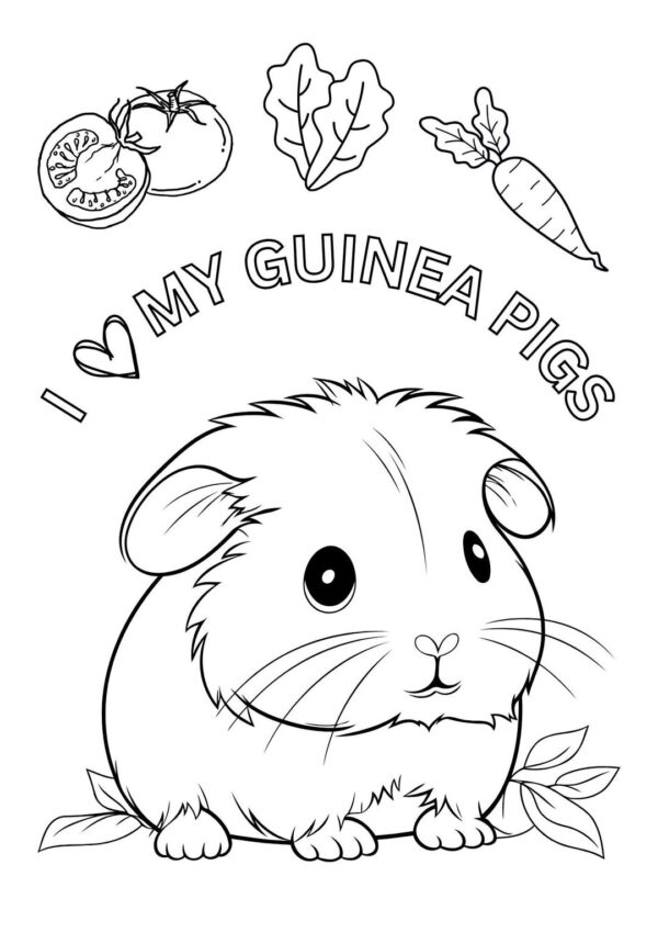 Printable Guinea Pig Coloring Pages