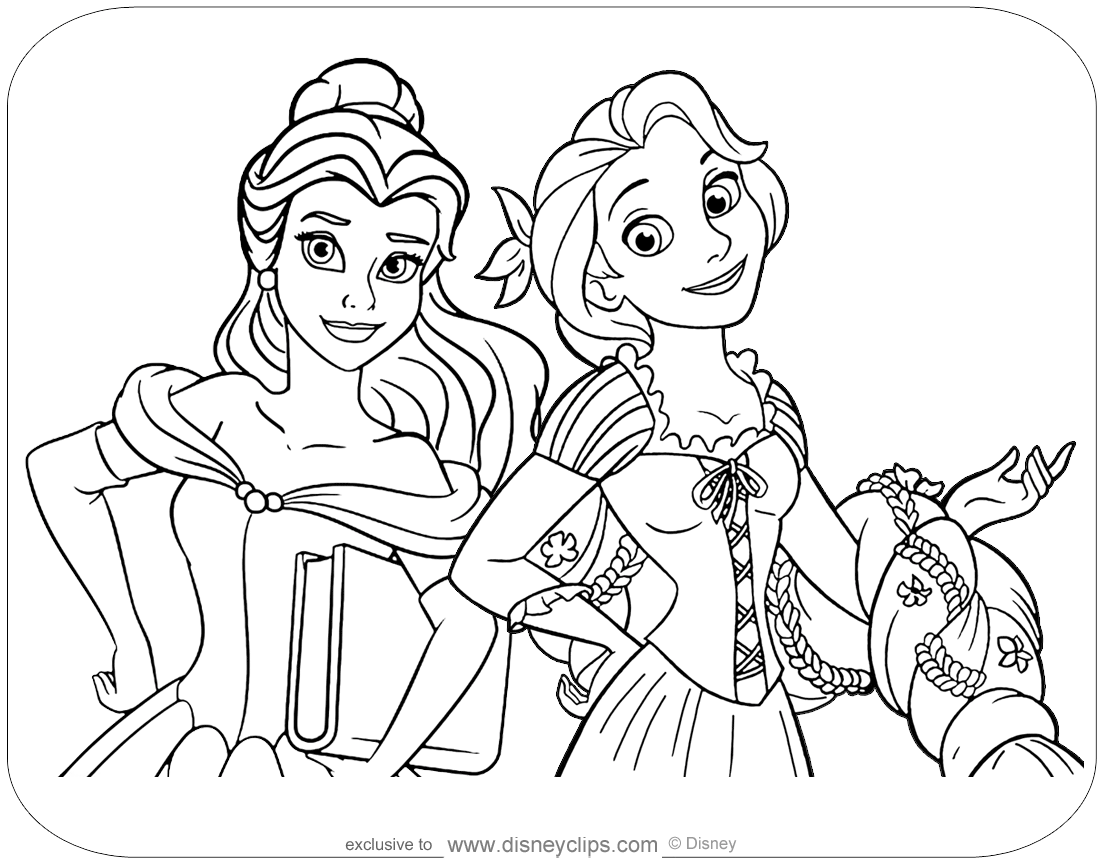 Disney Princesses Printable Coloring Pages