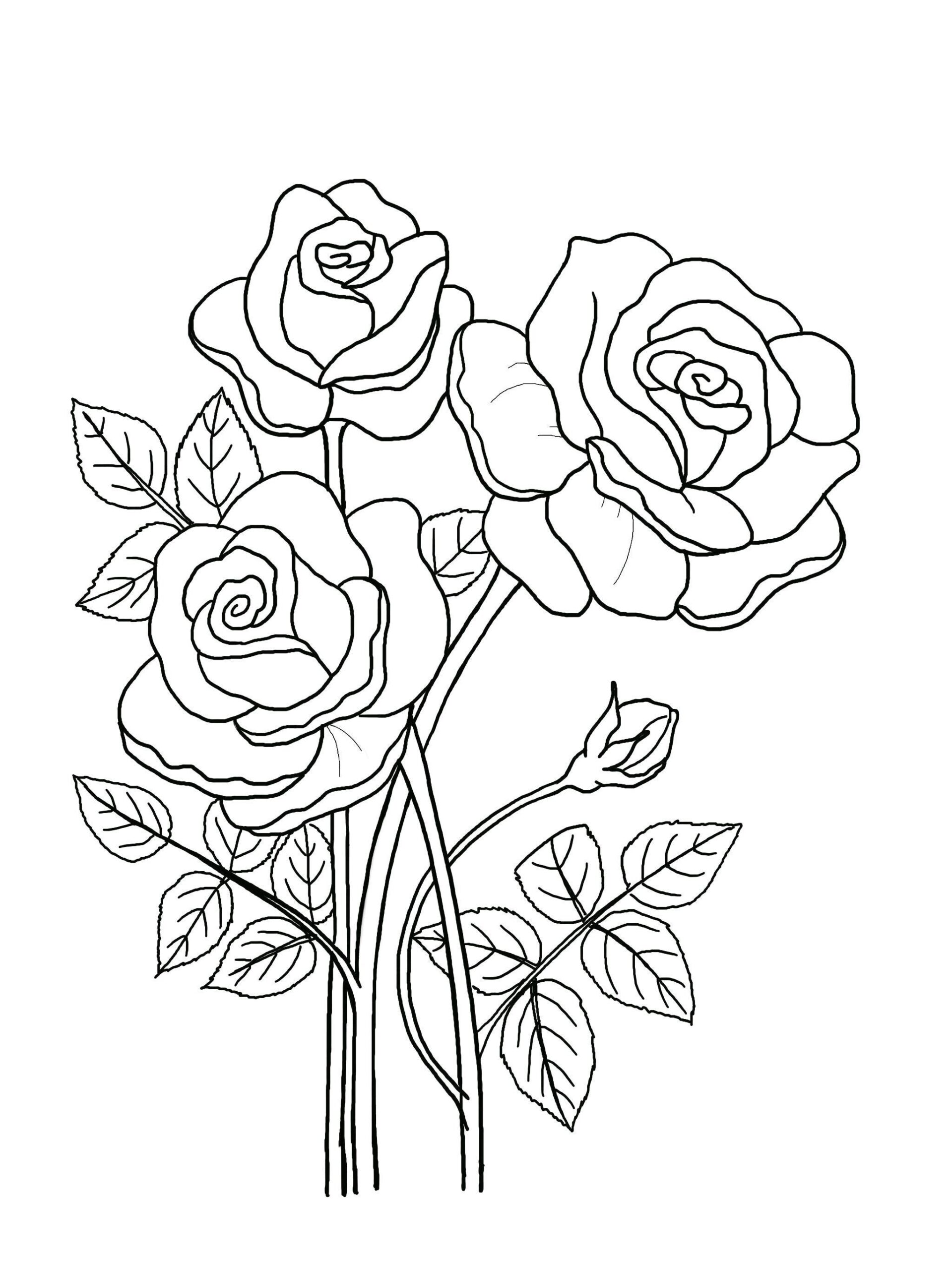 Printable Flower Coloring Pages