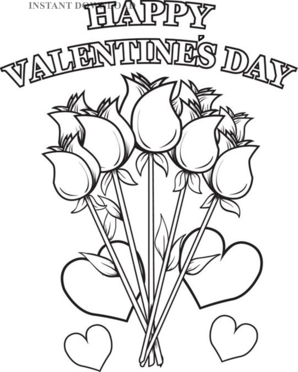 Valentines Printable Coloring Pages