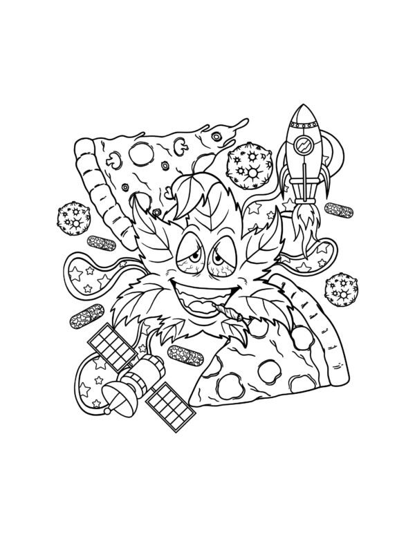 Printable Cannabis Coloring Pages
