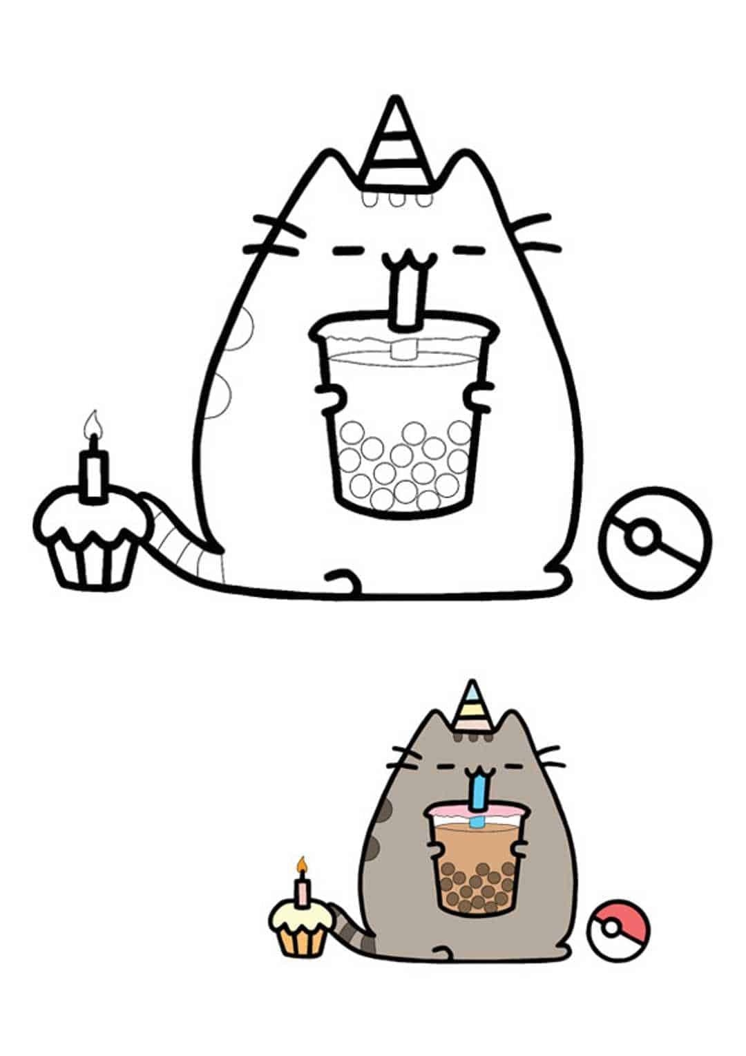Printable Pusheen Coloring Pages