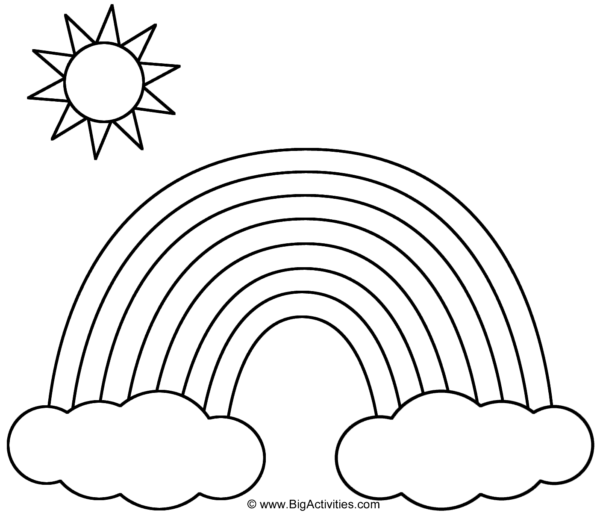 Printable Coloring Pages Rainbow