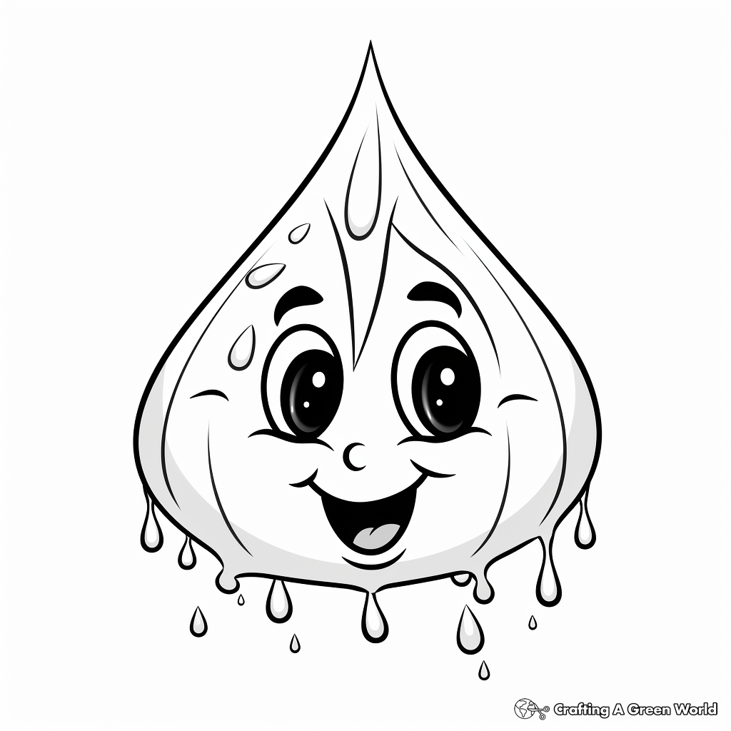 Raindrop Coloring Pages Free Printable 