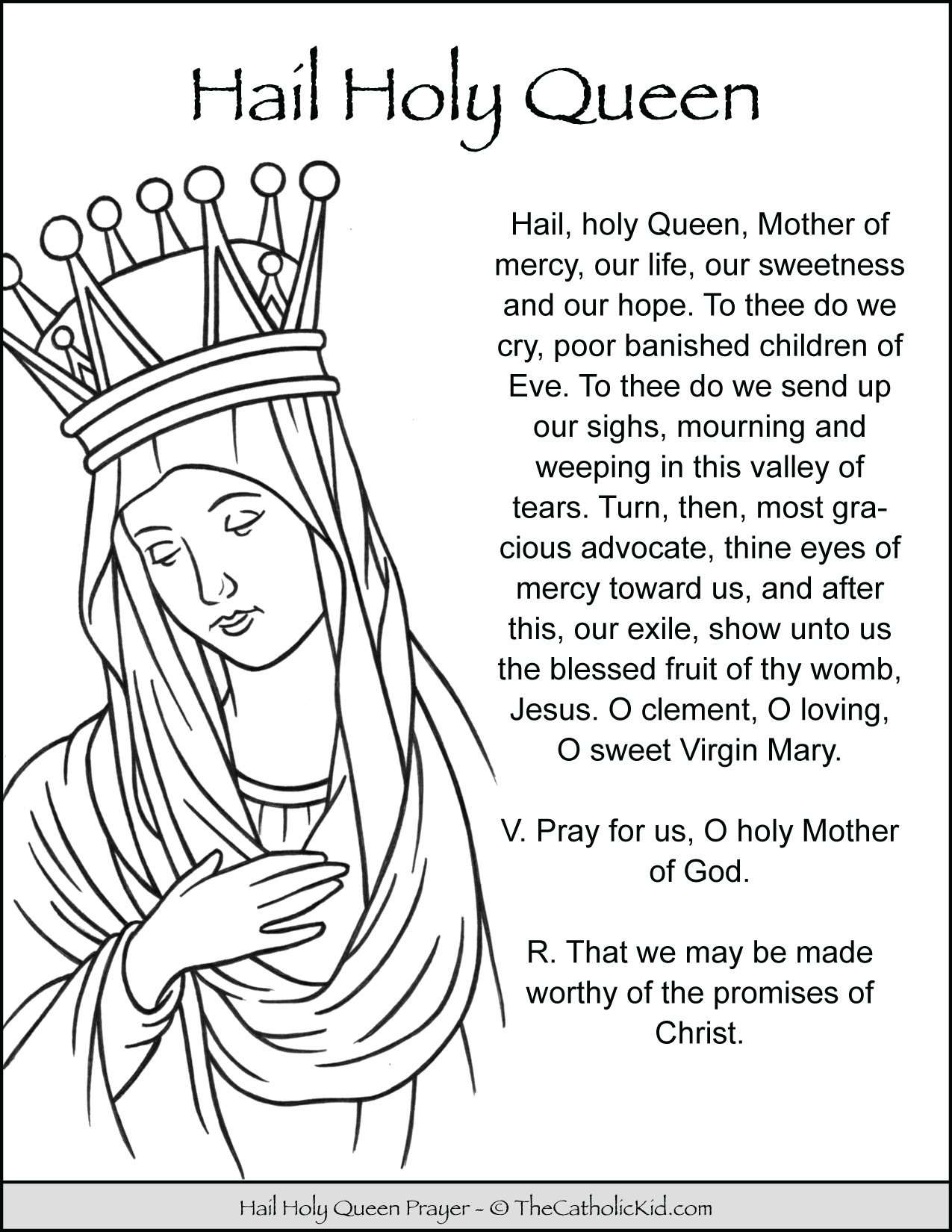 Saint Mary Coloring Pages Download Pack TheCatholicKid