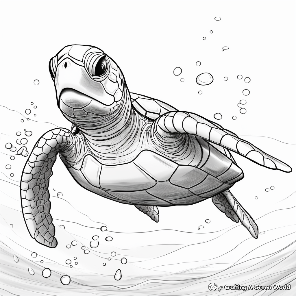 Printable Coloring Pages Turtle Advanced