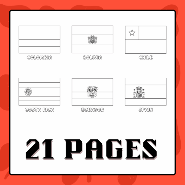 Printable Coloring Pages Spanish Flags