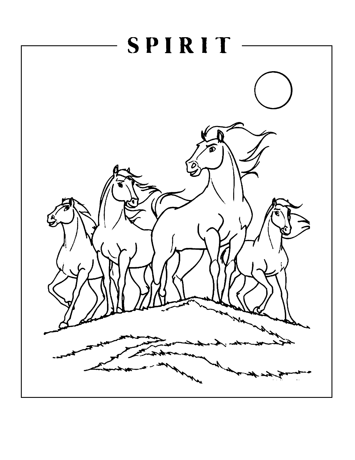 Spirit Printable Coloring Pages