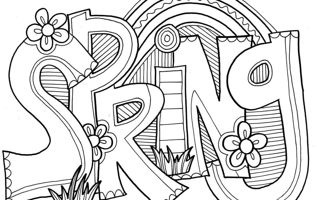 Spring Coloring Pages DOODLE ART ALLEY