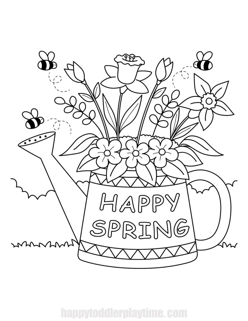 Spring Coloring Pages Happy Toddler Playtime