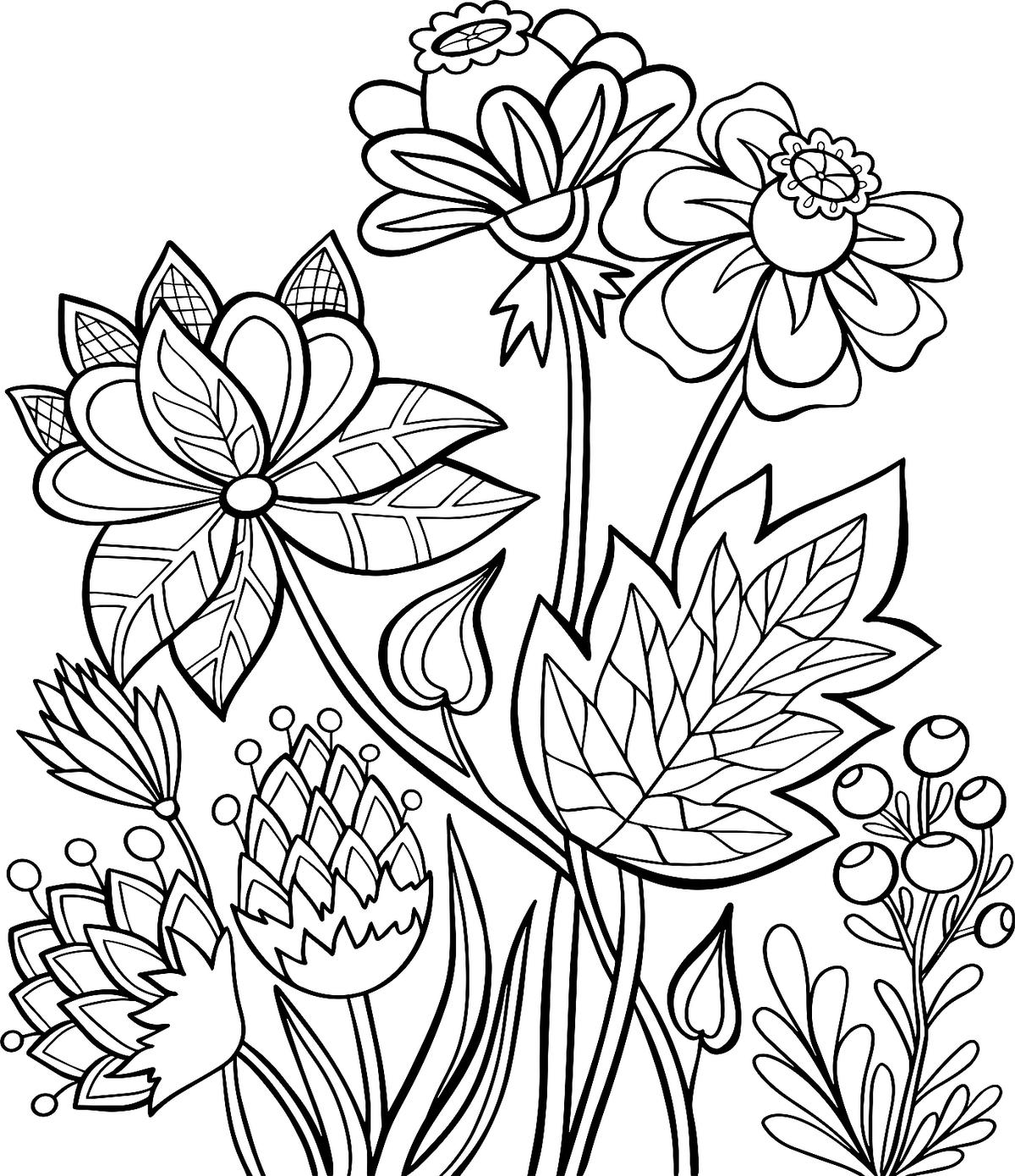 Printable Coloring Pages Of Flowers