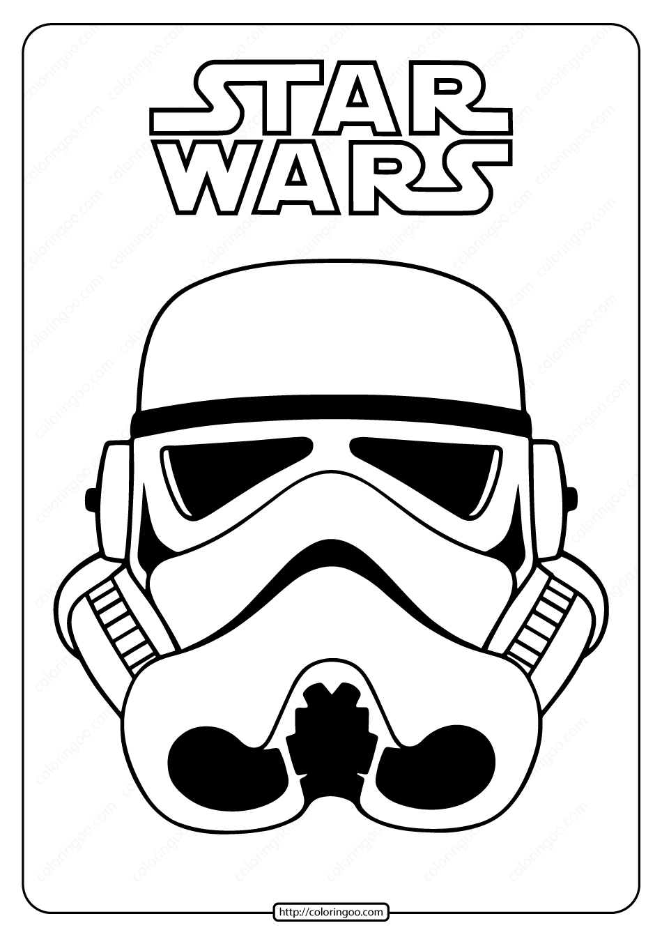 Star Wars Clone Trooper Mask Coloring Pages