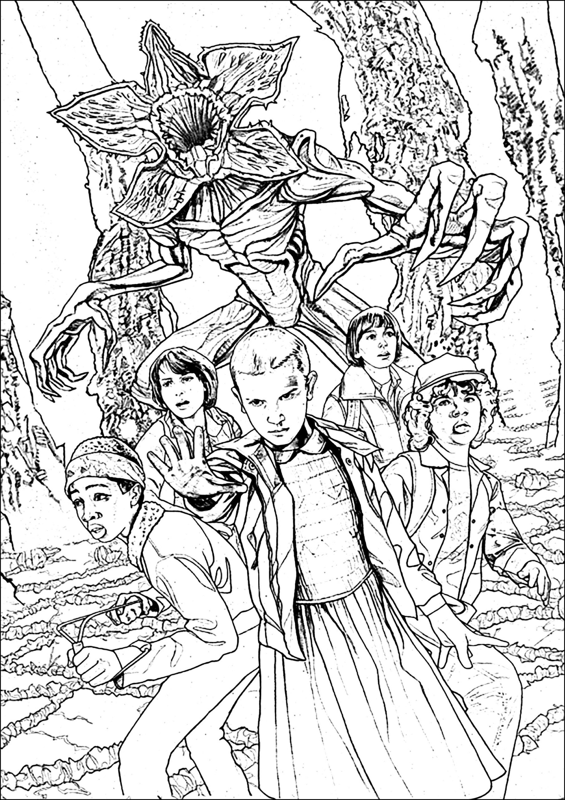 Stranger Things To Print For Free Stranger Things Coloring Pages