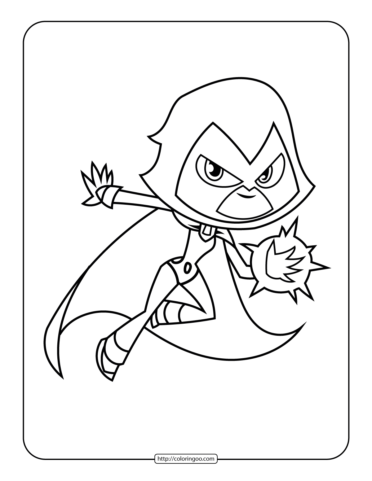 Printable Coloring Pages Teen Titans