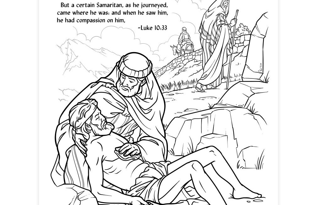 The Good Samaritan Coloring Page Printable