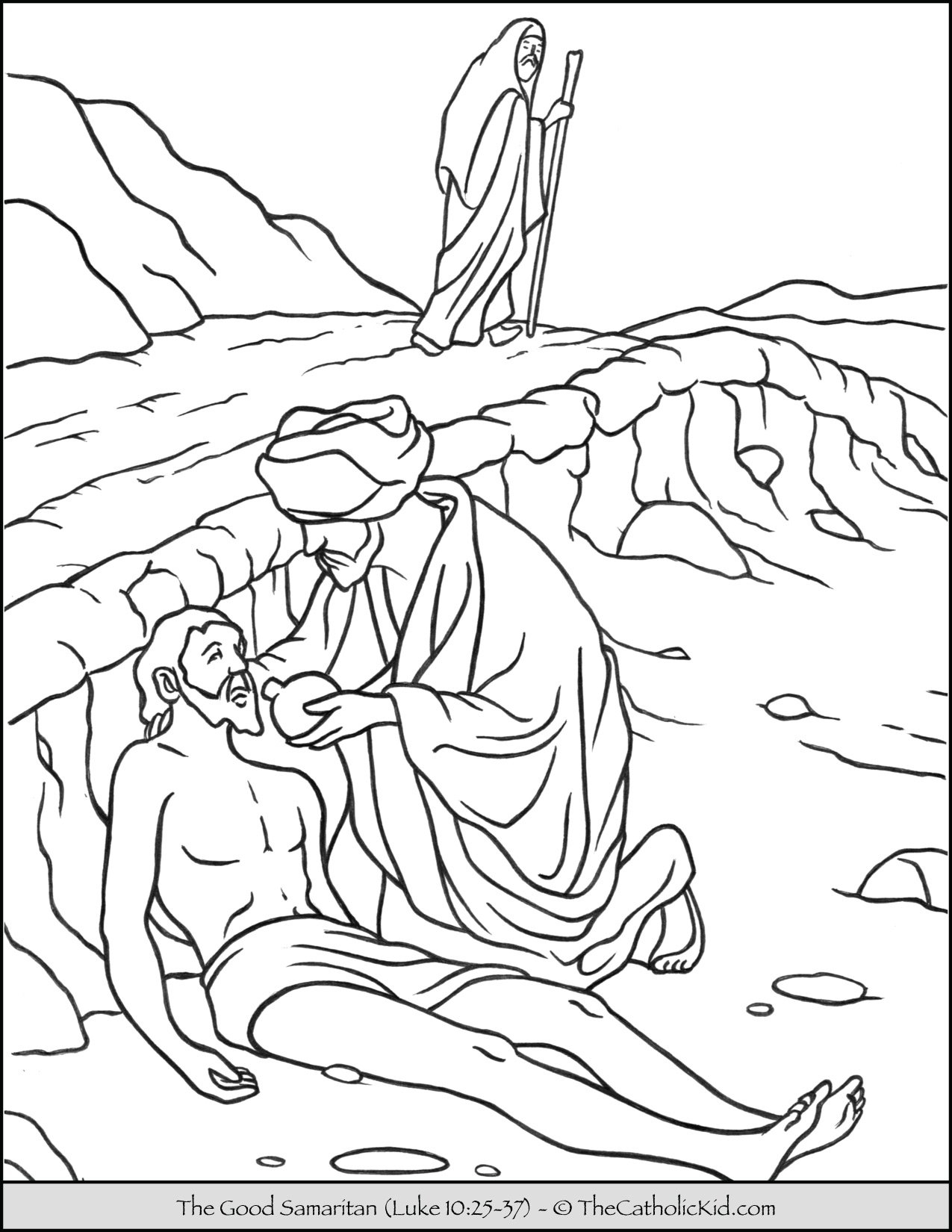 The Good Samaritan Coloring Page TheCatholicKid