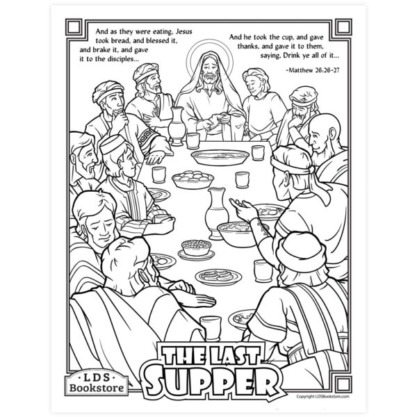Last Supper Coloring Page Printable