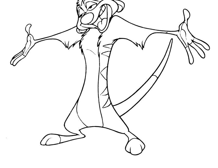 Timon The Lion King Coloring Page